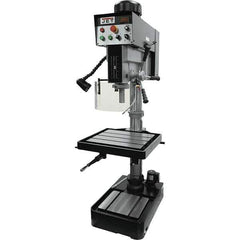 Jet - 10-7/16" Swing, Variable Speed Pulley Drill Press - Variable Speed, 2 hp, Single Phase - USA Tool & Supply