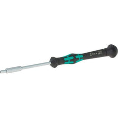 Wera - 2mm Solid Shaft Precision Nutdriver - Cushion Grip Handle, 6-1/4" OAL - USA Tool & Supply
