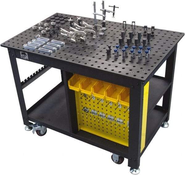 Rhino Cart - 1,500 Lb Capacity Mobile Welder's Table - 48" Wide x 30" Deep x 36" High, Steel - USA Tool & Supply
