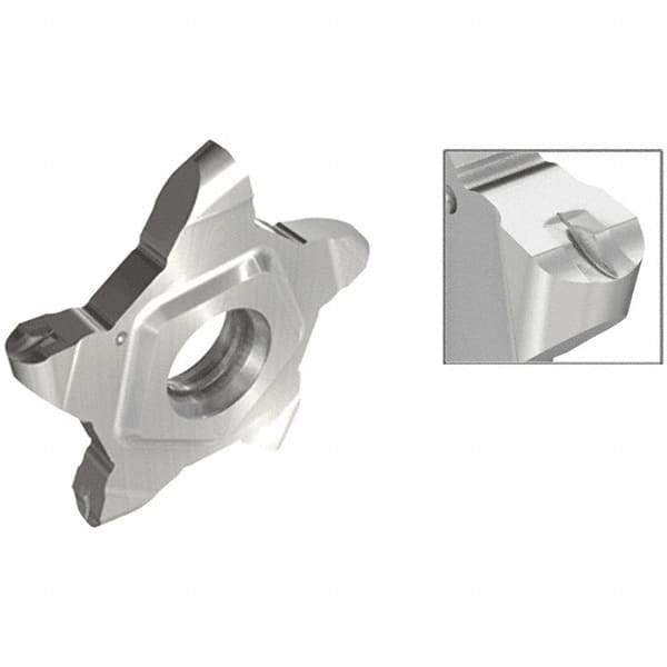 Iscar - 24N300PENTA Grade IC807G, 3mm Cutting Width Carbide Grooving Insert - 6.5mm Max Depth of Cut, 1.5mm Corner Radius, TiAlN/AlTiN/TiN Finish - USA Tool & Supply