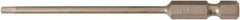 Wiha - 1/4" Hex Bit - 1/4" Hex Drive, 3-1/2" OAL - USA Tool & Supply