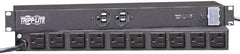 Tripp-Lite - 12 Outlets, 120 VAC15 Amps, 10' Cord, Power Outlet Strip - Floor, Keyhole Mount, 5-15 NEMA Configuration, 4" Strip - USA Tool & Supply