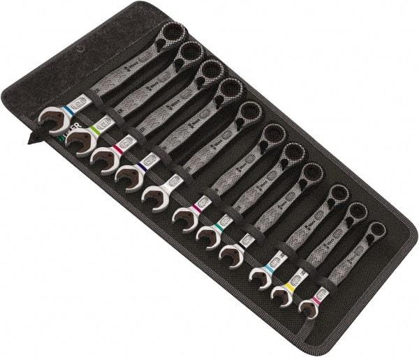 Wera - 8 Piece, 5/16" to 3/4", Combination Wrench Set - Inch Measurement Standard, Chrome Vanadium Finish, Comes in Nylon Pouch - USA Tool & Supply