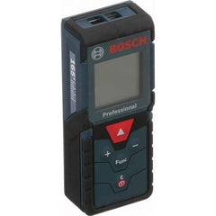 Bosch - 165' Range, Laser Distance Finder - 2 AAA Batteries Required, Accurate to 1/16", Comes with 2 AAA Batteries, Hand Strap, 5 Target Cards, Pouch - USA Tool & Supply
