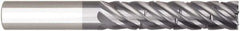 Niagara Cutter - 1", 6 Flute, Single End, Solid Carbide, 0.12" Corner Radius End Mill - 6" OAL, 38° Helix, Right Hand Flute, 3-1/8" LOC, Right Hand Cut - USA Tool & Supply