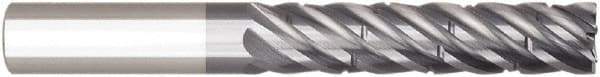 Niagara Cutter - 1/2", 6 Flute, Single End, Solid Carbide, 0.12" Corner Radius End Mill - 4" OAL, 38° Helix, Right Hand Flute, 1-5/8" LOC, Right Hand Cut - USA Tool & Supply