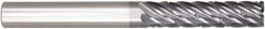 Niagara Cutter - 1/2", 7 Flute, Single End, Solid Carbide, 0.03" Corner Radius End Mill - 4" OAL, 38° Helix, Right Hand Flute, 2" LOC, Right Hand Cut - USA Tool & Supply