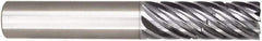Niagara Cutter - 3/4", 9 Flute, Single End, Solid Carbide, 0.03" Corner Radius End Mill - 6" OAL, 38° Helix, Right Hand Flute, 3-1/4" LOC, Right Hand Cut - USA Tool & Supply
