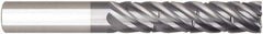 Niagara Cutter - 3/8", 1-1/4" LOC, 3/8" Shank Diam, 3" OAL, 6 Flute, Solid Carbide Square End Mill - Single End, AlTiN Finish, Spiral Flute, 38° Helix, Right Hand Cut, Right Hand Flute, Series SCS638 - USA Tool & Supply