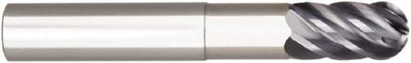Niagara Cutter - 5/16" Diam, 5/16" LOC, 6 Flute Solid Carbide Ball End Mill - AlTiN Finish, Single End, 2-1/2" OAL, 5/16" Shank Diam, Spiral Flute - USA Tool & Supply