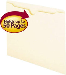 SMEAD - 8-1/2 x 11", Letter Size, Manila, File Jacket - 11 Point Stock, Straight Tab Cut Location - USA Tool & Supply
