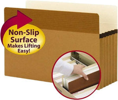 SMEAD - 8-1/2 x 14", Legal, Redrope, Expansion Folders - Straight Tab Cut Location - USA Tool & Supply