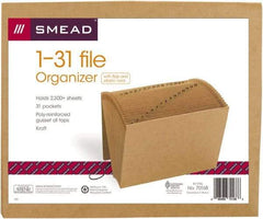 SMEAD - 8-1/2 x 11", Letter Size, Kraft, 1-31 Indexed Expanding Files - Assorted Tab Cut Location - USA Tool & Supply