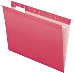 Pendaflex - 8-1/2 x 11", Letter Size, Pink, Hanging File Folder - 11 Point Stock, 1/5 Tab Cut Location - USA Tool & Supply