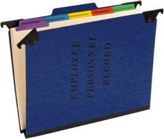 Pendaflex - 8-1/2 x 11", Letter Size, Blue, File Folders with Top Tab - 20 Point Stock, 1/3 Tab Cut Location - USA Tool & Supply