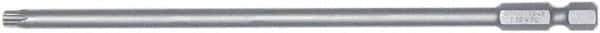 Wiha - T8 Torx Bit - 1/4" Hex Drive, 6" OAL - USA Tool & Supply