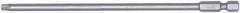 Wiha - T8 Torx Bit - 1/4" Hex Drive, 6" OAL - USA Tool & Supply