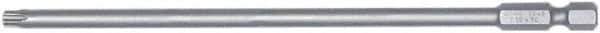 Wiha - T7 Torx Bit - 1/4" Hex Drive, 6" OAL - USA Tool & Supply