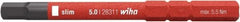 Wiha - 6mm Drive, Inch or Metric Screwdriver Bit - 75mm OAL - USA Tool & Supply