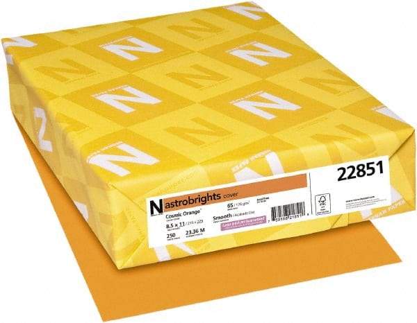 Neenah Paper - 8-1/2" x 11" Cosmic Orange Colored Copy Paper - Use with Laser Printers, Copiers, Inkjet Printers - USA Tool & Supply