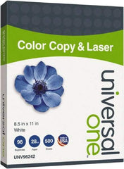 Universal One - 8-1/2" x 11" White Copy Paper - Use with Laser Printers, Copiers - USA Tool & Supply