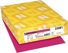 Neenah Paper - 8-1/2" x 11" Fireball Fuchsia Colored Copy Paper - Use with Laser Printers, Copiers, Inkjet Printers - USA Tool & Supply