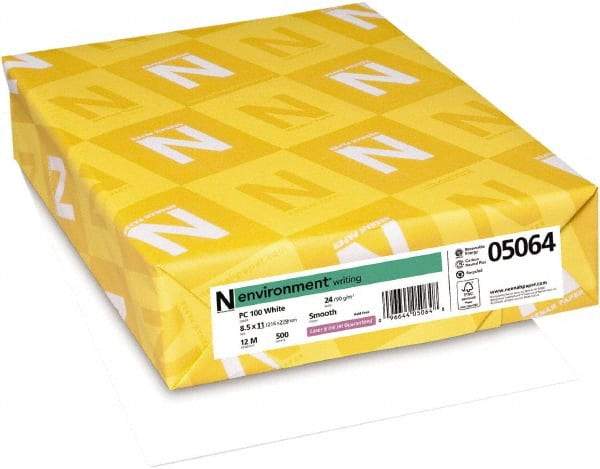 Neenah Paper - 8-1/2" x 11" White Copy Paper - Use with Laser Printers, Copiers, Inkjet Printers - USA Tool & Supply