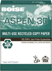 Boise - 8-1/2" x 11" White Copy Paper - Use with Laser Printers, High-Speed Copiers, Plain Paper Fax Machines - USA Tool & Supply