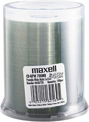 Maxell - Matte White CD-R Discs - Use with CD, DVD - USA Tool & Supply