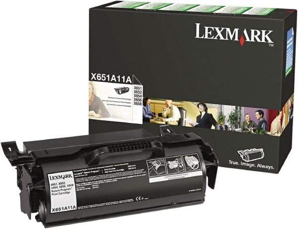 Lexmark - Black Toner Cartridge - Use with Lexmark X651de, X652de, X654de, X656de, X656dte, X658de, X658dfe, X658dme, X658dte, X658dtfe, X658dtme - USA Tool & Supply