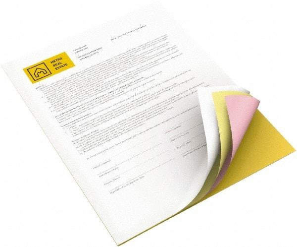 Xerox - 8-1/2" x 11" Canary, Goldenrod, Pink & White Carbonless Paper - Use with Xerox Colorpress 100, 800, XC550, 560, 700, 700i, 770, DocuColor 5000, 7000, 8000, Nuvera Family - USA Tool & Supply