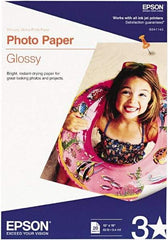 Epson - 13" x 19" White Photo Paper - Use with Inkjet Printers - USA Tool & Supply