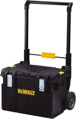 DeWALT - 2 Piece, Black/Yellow Wheeled Tool Box - 18-3/4" Deep x 38-7/8" High x 23-3/8" Wide, Removable Tray - USA Tool & Supply