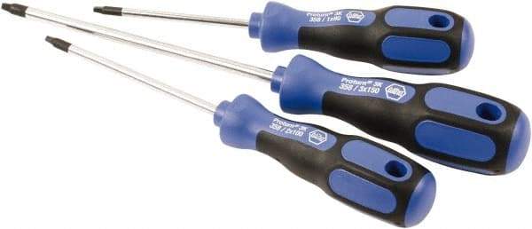 Wiha - 3 Piece Square Screwdriver Set - Bit Sizes: Philips #1 to #3, Comes in Tool Pouch - USA Tool & Supply