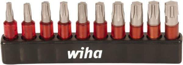 Wiha - 10 Piece 1/4" Drive Impact Torx Bit Socket Set - T10 to T40 Torx - USA Tool & Supply