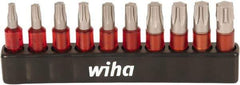 Wiha - 10 Piece 1/4" Drive Impact Torx Bit Socket Set - T10 to T40 Torx - USA Tool & Supply