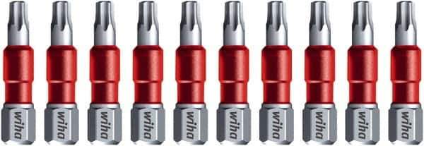 Wiha - T27 Torx Bit - 1/4" Hex Drive, 1-9/64" OAL - USA Tool & Supply
