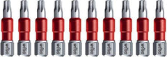 Wiha - T27 Torx Bit - 1/4" Hex Drive, 1-9/64" OAL - USA Tool & Supply