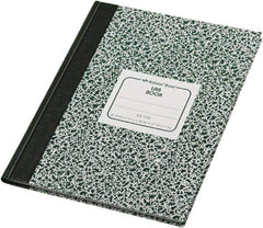 National Brand - 96 Sheet, 7-7/8 x 10-1/8", Quadrille Lab Notebook - Green - USA Tool & Supply