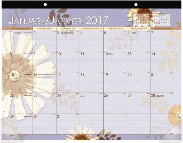 AT-A-GLANCE - 12 Sheet, 22 x 17", Desk Pad Calendar - USA Tool & Supply