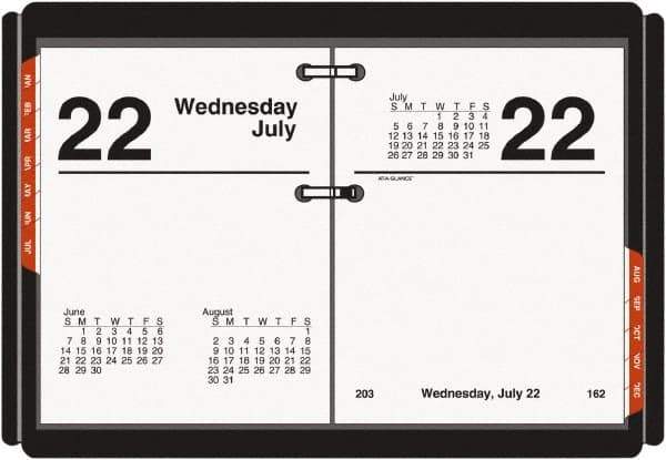 AT-A-GLANCE - 183 Sheet, 3 x 3-3/4", Desk Calendar Refill - White - USA Tool & Supply