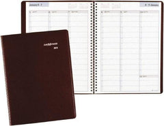 DayMinder - 52 Sheet, 8 x 11", Appointment Book - Burgundy - USA Tool & Supply