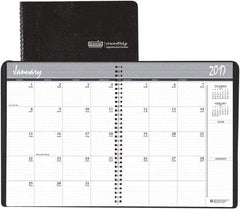 House of Doolittle - 12 Sheet, 8-1/2 x 11", Monthly Planner - Black - USA Tool & Supply