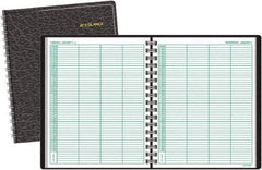 AT-A-GLANCE - 365 Sheet, 8 x 10-7/8", Group Daily Appointment Book - Black - USA Tool & Supply