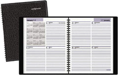 AT-A-GLANCE - 52 Sheet, 6-7/8 x 8-3/4", Appointment Book - Black - USA Tool & Supply