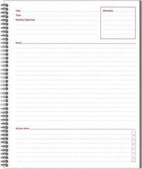 Mead - 80 Sheet, 8-1/4 x 11", Guided Business Notebook - Black - USA Tool & Supply