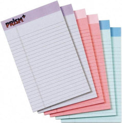 TOPS - 50 Sheet, 5 x 8", Narrow Legal Pad - Assorted Pastels - USA Tool & Supply