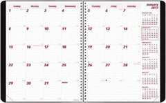 Brownline - 12 Sheet, 8-1/2 x 11", Monthly Planner - Black - USA Tool & Supply