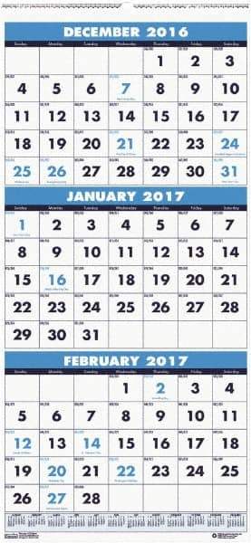 House of Doolittle - 7 Sheet, 12-1/4 x 26", Wall Calendar - USA Tool & Supply