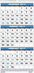 House of Doolittle - 7 Sheet, 12-1/4 x 26", Wall Calendar - USA Tool & Supply